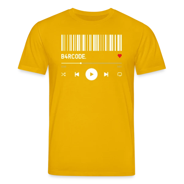 Maquette de T-shirt bio CREATOR Stanley/Stella Unisexe « Barre de Lecture Musicale Cœur » à personnaliser