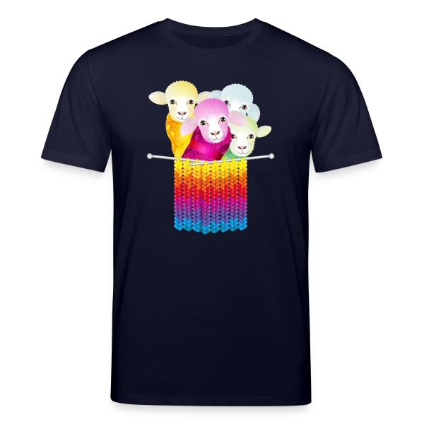 Maquette de T-shirt bio CREATOR Stanley/Stella Unisexe « Mouton Tricoteur Rigolo » à personnaliser