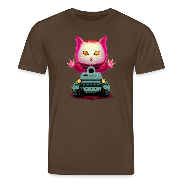 Maquette de T-shirt bio CREATOR Stanley/Stella Unisexe « Chat de Guerre : L'Invasion Féline » à personnaliser