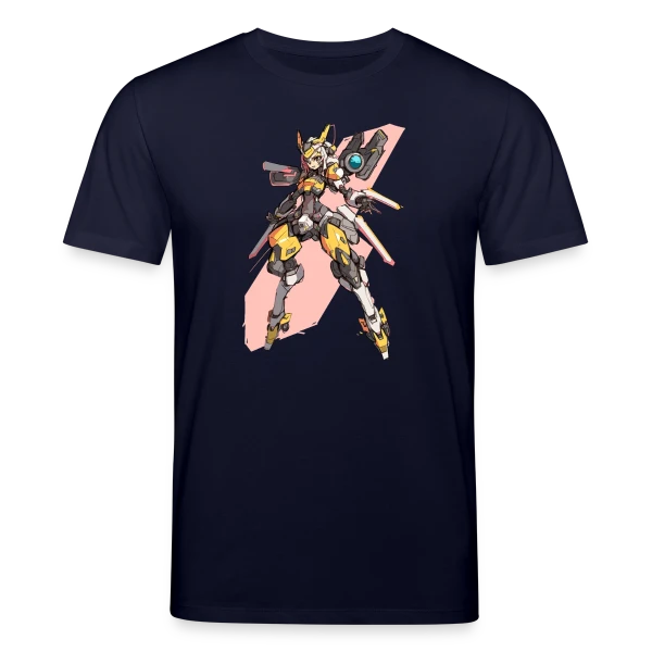 Maquette de T-shirt bio CREATOR Stanley/Stella Unisexe « Fille Cyborg Mecha Anime Rétro 90s » à personnaliser
