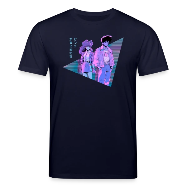 Maquette de T-shirt bio CREATOR Stanley/Stella Unisexe « Couple Anime Vaporwave Mélancolie Esthétique » à personnaliser