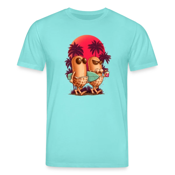 Maquette de T-shirt bio CREATOR Stanley/Stella Unisexe « Cacahuètes en Vacances » à personnaliser