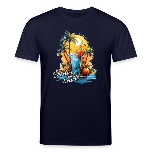 Maquette de T-shirt bio CREATOR Stanley/Stella Unisexe « Cocktail Plage Tropicale » à personnaliser