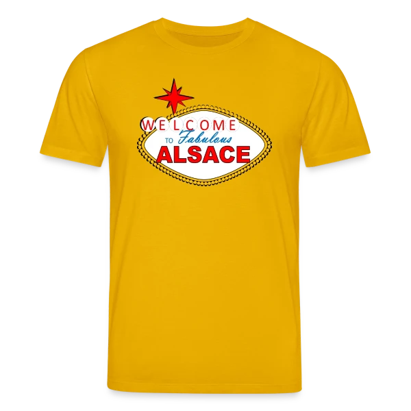Maquette de T-shirt bio CREATOR Stanley/Stella Unisexe « Humour Welcome to Alsace Elsass » à personnaliser