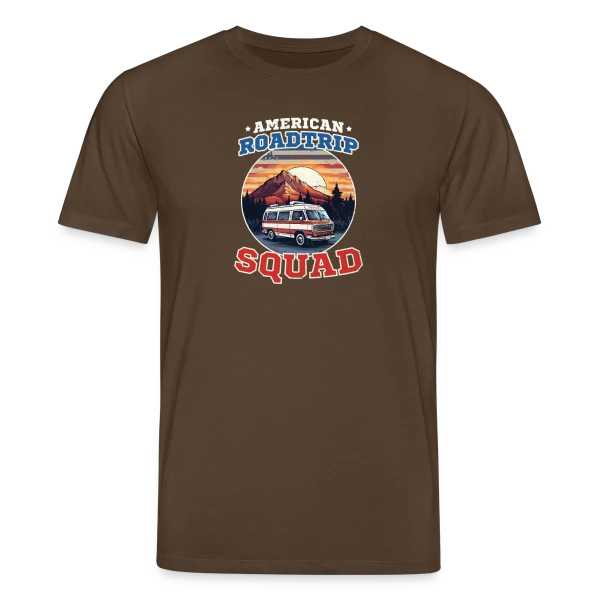Maquette de T-shirt bio CREATOR Stanley/Stella Unisexe « Équipe Road Trip Américain Van » à personnaliser