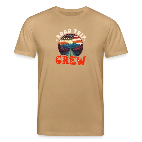 Maquette de T-shirt bio CREATOR Stanley/Stella Unisexe « Équipe Road Trip Américain » à personnaliser