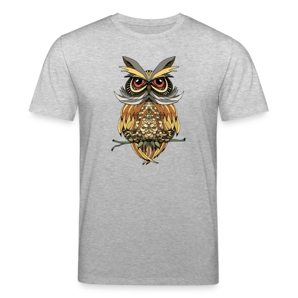 Maquette de T-shirt bio CREATOR Stanley/Stella Unisexe « Hibou Majestueux Stylisé » à personnaliser