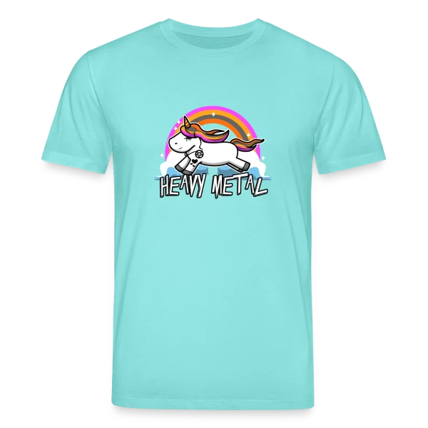 Maquette de T-shirt bio CREATOR Stanley/Stella Unisexe « Licorne Heavy Metal Rockeuse » à personnaliser
