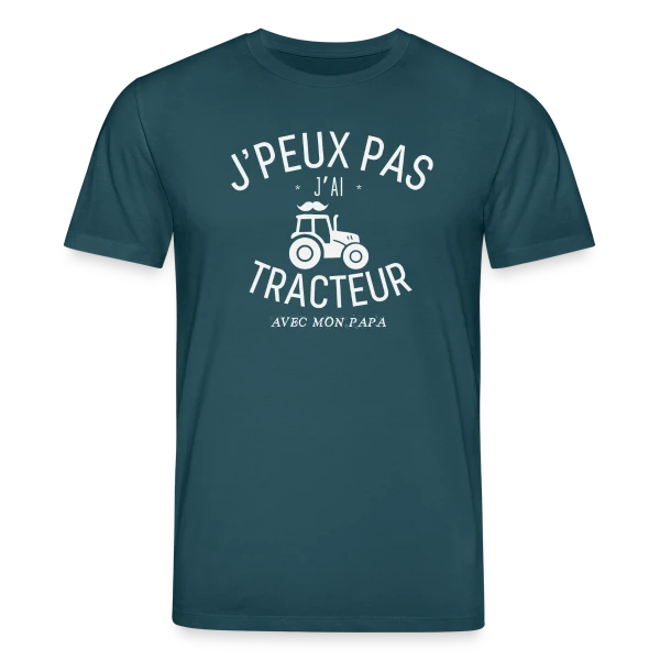 Maquette de 'J'Peux Pas J'Ai Tracteur avec Papa' - Humour Enfant et Parent à personnaliser
