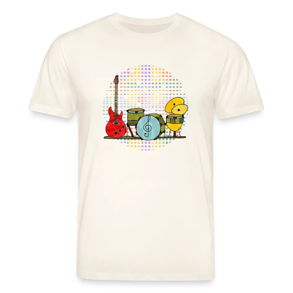 Maquette de T-shirt bio CREATOR Stanley/Stella Unisexe « Mélodies d'Instruments » à personnaliser