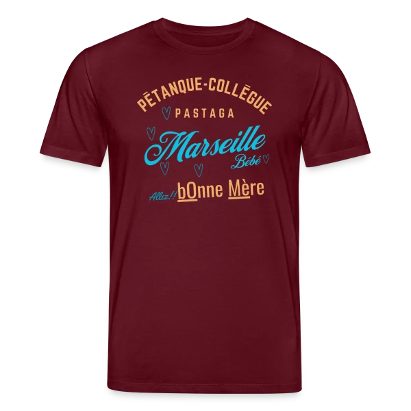 Maquette de T-shirt bio CREATOR Stanley/Stella Unisexe « Mots Doux de Marseille » à personnaliser