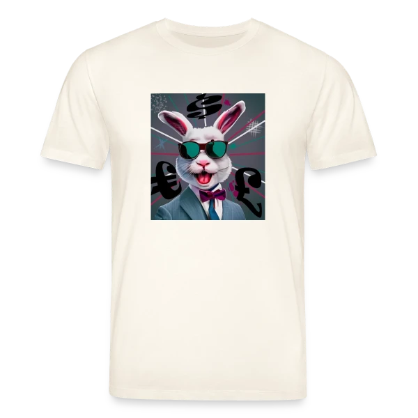 Maquette de T-shirt bio CREATOR Stanley/Stella Unisexe « Lapin Business Man » à personnaliser