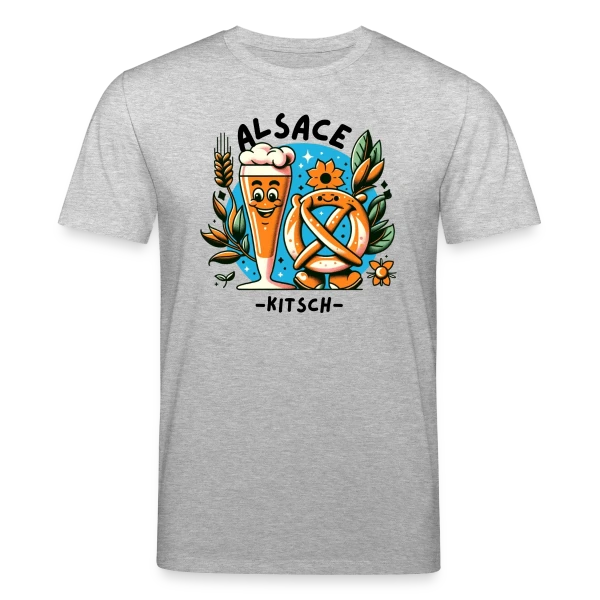 Maquette de T-shirt bio CREATOR Stanley/Stella Unisexe « Alsace Kitsch Bière Bretzel » à personnaliser