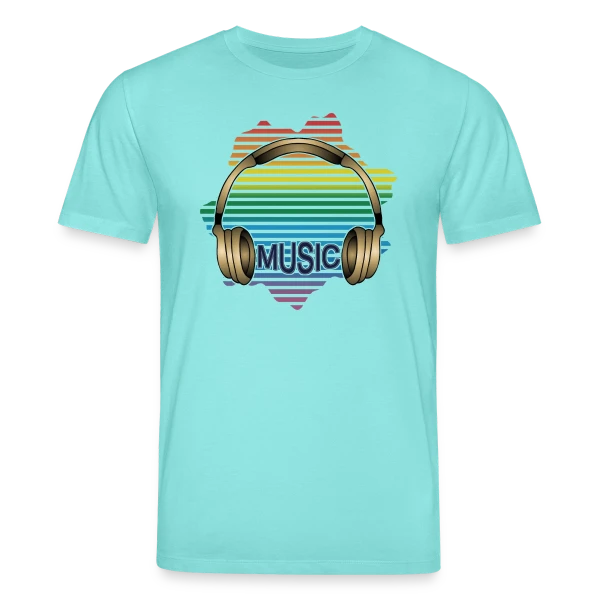 Maquette de T-shirt bio CREATOR Stanley/Stella Unisexe « Casque Audio Stylé » à personnaliser