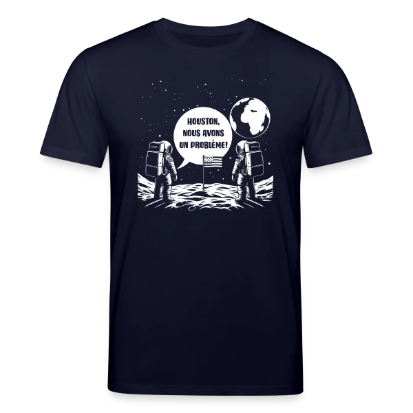 Maquette de T-shirt bio CREATOR Stanley/Stella Unisexe « Houston, Nous avons un Problème - Citation Spatiale » à personnaliser