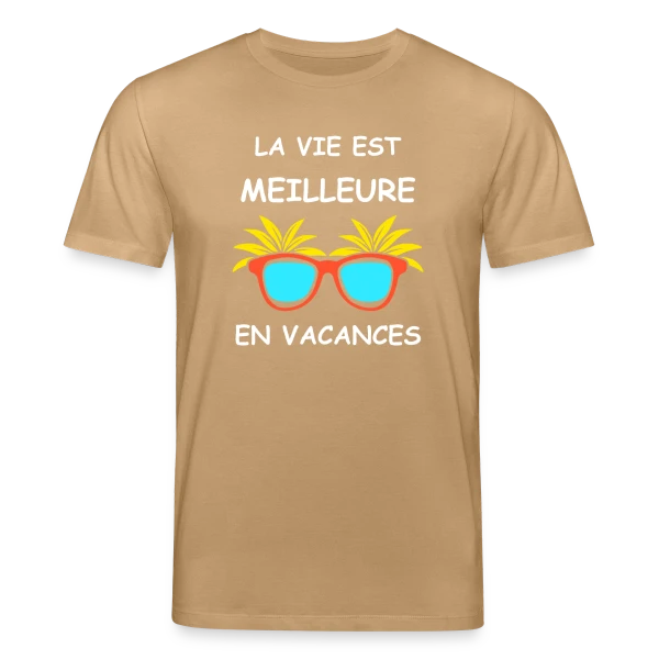 Maquette de T-shirt bio CREATOR Stanley/Stella Unisexe « Lunettes Tropicales Soleil » à personnaliser