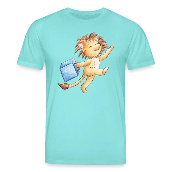 Maquette de T-shirt bio CREATOR Stanley/Stella Unisexe « Lion Voyageur Joyeux » à personnaliser