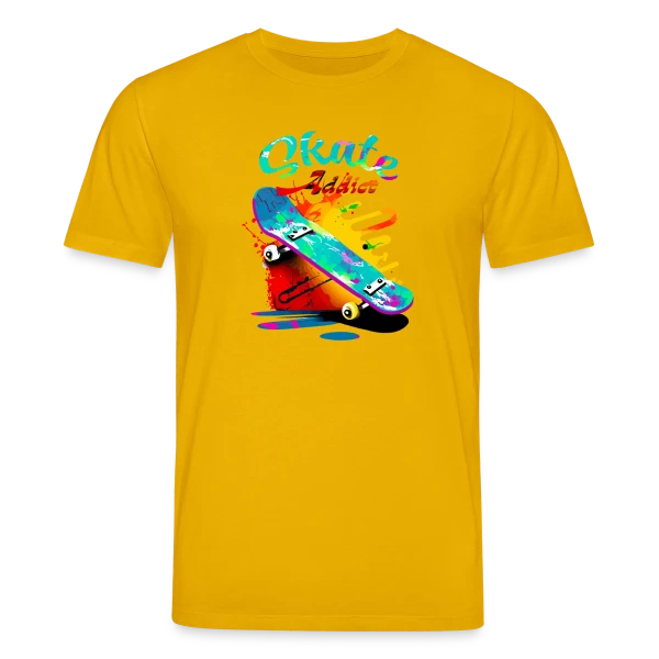 Maquette de T-shirt bio CREATOR Stanley/Stella Unisexe « Skate Addict : Amoureux de la Planche » à personnaliser