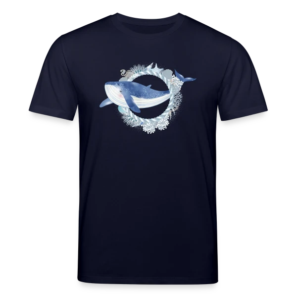 Maquette de Baleine Bleue et Récif Corallien - Style Aquarelle à personnaliser