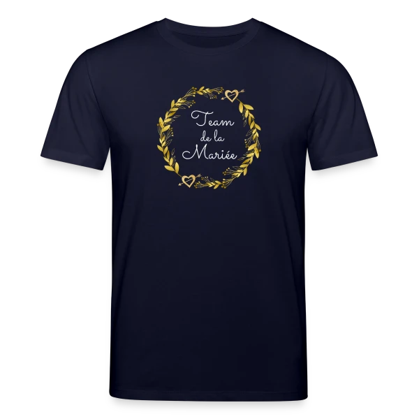 Maquette de T-shirt bio CREATOR Stanley/Stella Unisexe « Team de la Mariée EVJF : T-shirt Couronne de Fleurs pour Enterrement de Vie de Jeune Fille » à personnaliser