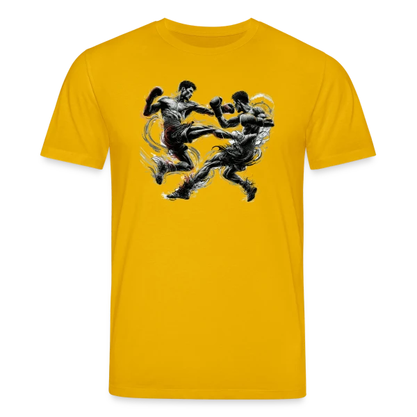 Maquette de T-shirt bio CREATOR Stanley/Stella Unisexe « Kickboxing, Thaï Boxe, Muay Thai - Passion Combat » à personnaliser
