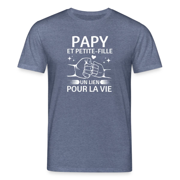 Maquette de T-shirt bio CREATOR Stanley/Stella Unisexe « Papy et Petite-Fille - Un Lien pour la Vie » à personnaliser
