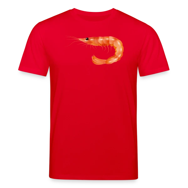 Maquette de T-shirt bio CREATOR Stanley/Stella Unisexe « Crevette Rose Scampi Style Croquis » à personnaliser