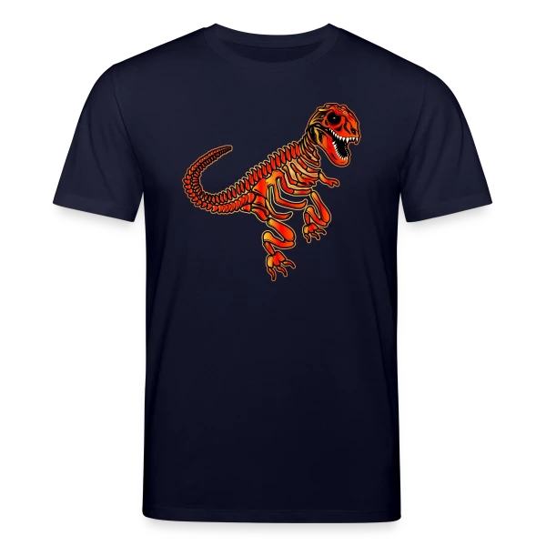 Maquette de T-shirt bio CREATOR Stanley/Stella Unisexe « T-Rex Fossile Rouge Éclatant » à personnaliser