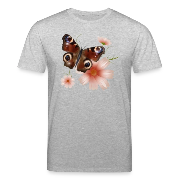 Papillon Paon-du-Jour Éclatant de Roses sur T-shirt bio CREATOR Stanley/Stella Unisexe