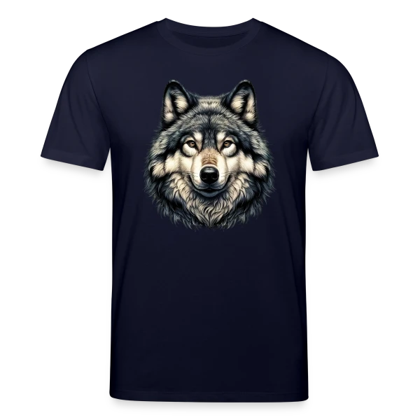 Maquette de T-shirt bio CREATOR Stanley/Stella Unisexe « Tête de Loup Réaliste » à personnaliser