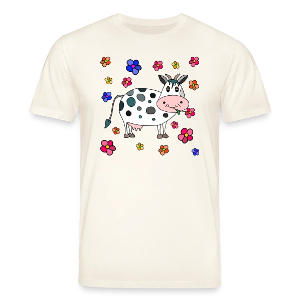Maquette de T-shirt bio CREATOR Stanley/Stella Unisexe « Krowa, la Vache Amusante » à personnaliser