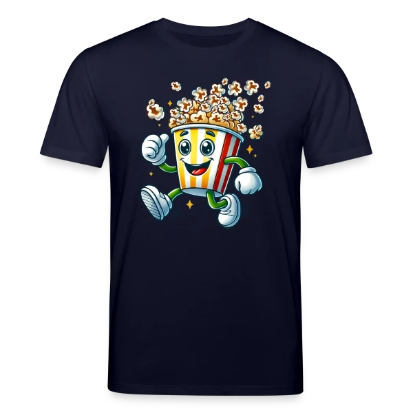 Maquette de T-shirt bio CREATOR Stanley/Stella Unisexe « Popcorn Comique : La Star de Vos Soirées Ciné » à personnaliser