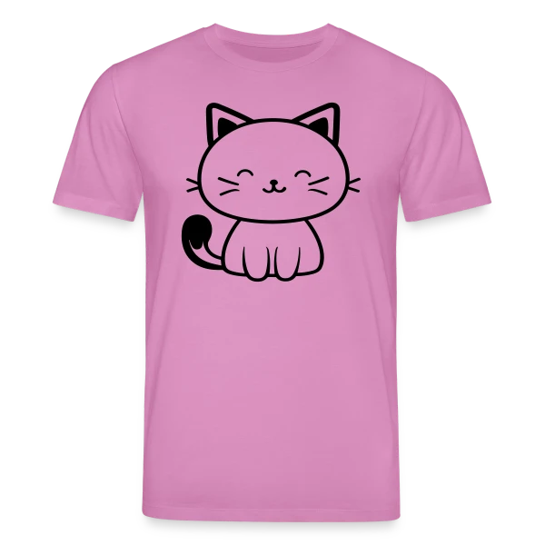 Maquette de Chaton Kawaii Souriant à personnaliser