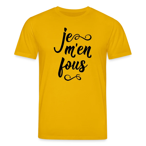 Maquette de T-shirt bio CREATOR Stanley/Stella Unisexe « Je m'en Fous : L'Affirmation Décontractée » à personnaliser