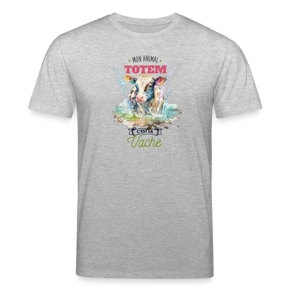Maquette de T-shirt bio CREATOR Stanley/Stella Unisexe « Ma Vache, Mon Animal Totem Humour » à personnaliser