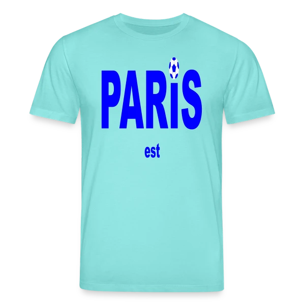 Maquette de T-shirt bio CREATOR Stanley/Stella Unisexe « Paris Foot Passion » à personnaliser