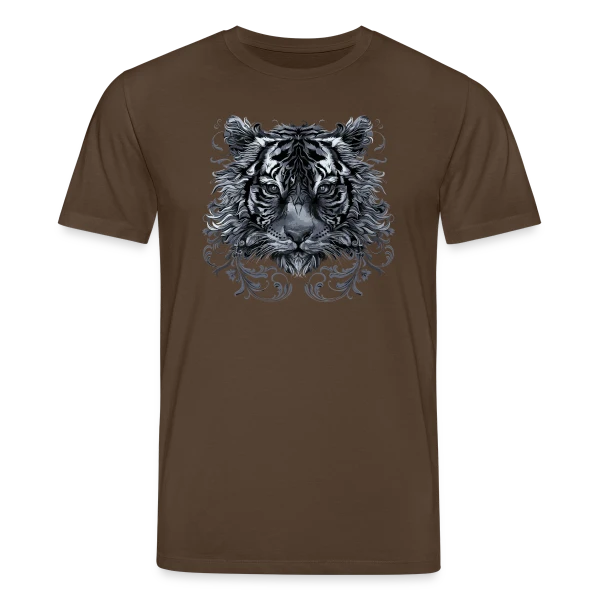 Maquette de T-shirt bio CREATOR Stanley/Stella Unisexe « Tigre Majestueux Ornemental » à personnaliser