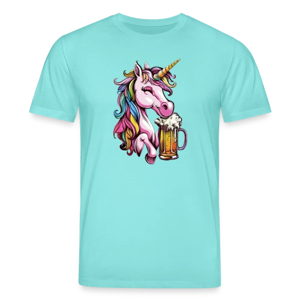 Maquette de T-shirt bio CREATOR Stanley/Stella Unisexe « Licorne Bière Festive » à personnaliser
