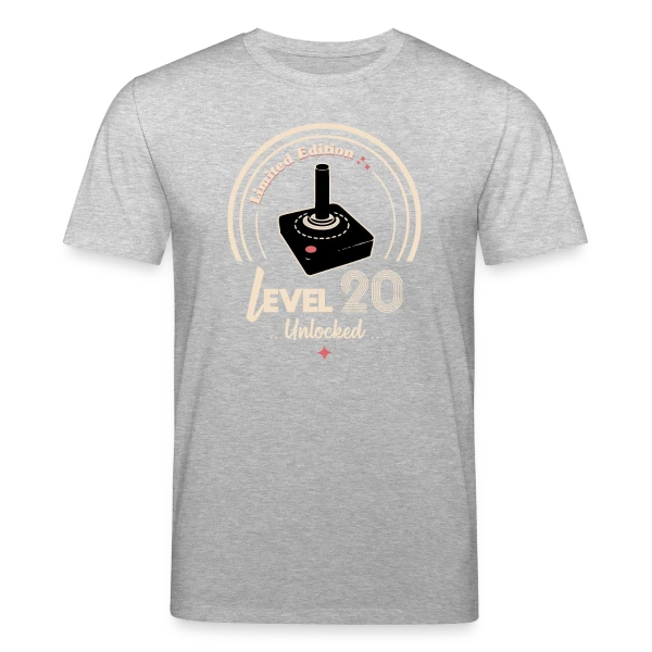 Maquette de Gaming "Niveau 20 Débloqué" - Rétro Anniversaire à personnaliser