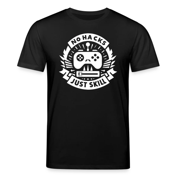 Maquette de T-shirt bio CREATOR Stanley/Stella Unisexe « No Hacks Just Skill | Gamer Éthique » à personnaliser