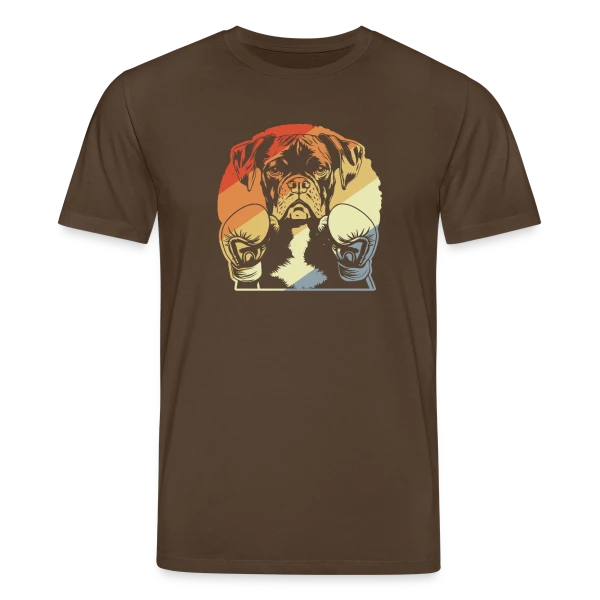 Maquette de T-shirt bio CREATOR Stanley/Stella Unisexe « Boxer Rétro Boxeur » à personnaliser
