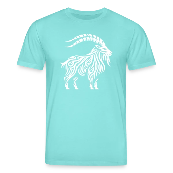 Maquette de T-shirt bio CREATOR Stanley/Stella Unisexe « Chèvre de Mer Tribale : L'Esprit Océanique et Mythique » à personnaliser