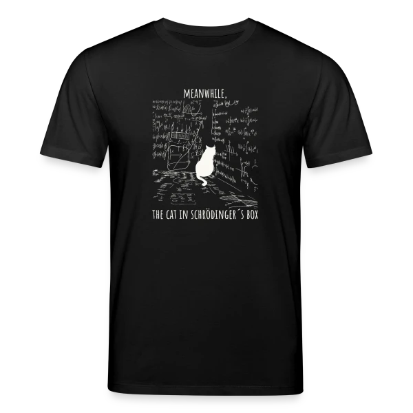 Maquette de T-shirt bio CREATOR Stanley/Stella Unisexe « Humour de Schrödinger | Chat Quantique » à personnaliser