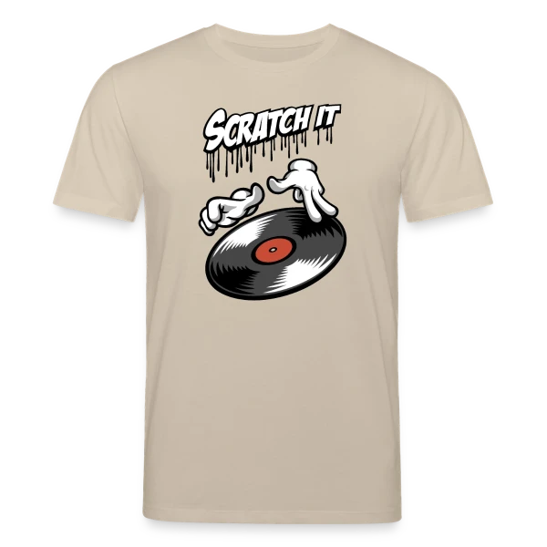 Maquette de T-shirt bio CREATOR Stanley/Stella Unisexe « Scratch It: DJ Style » à personnaliser