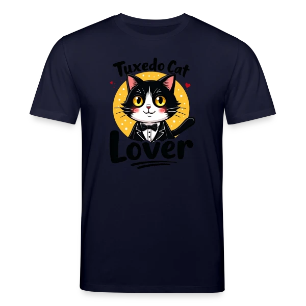 Maquette de T-shirt bio CREATOR Stanley/Stella Unisexe « Femme Amoureux Chat Smoking - Cadeau Félin » à personnaliser