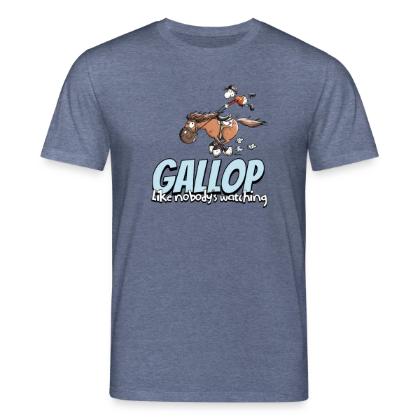 Maquette de T-shirt bio CREATOR Stanley/Stella Unisexe « Galope comme si personne ne te regardait - Cheval Cartoon » à personnaliser