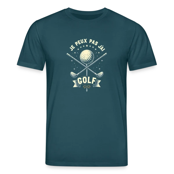 Maquette de T-shirt bio CREATOR Stanley/Stella Unisexe « Je Peux Pas, J'Ai Golf - Humour Golfeur » à personnaliser