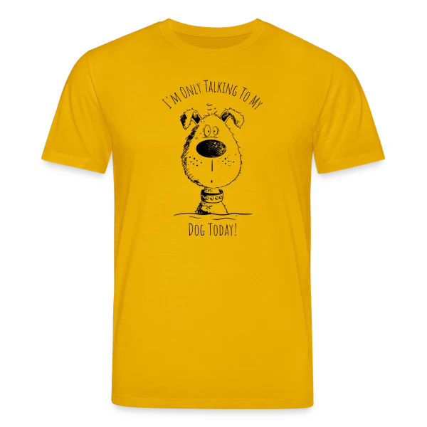 Maquette de Je ne parle qu'à mon chien - T-shirt humour canin à personnaliser