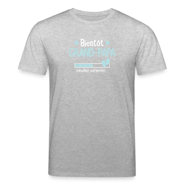 Maquette de T-shirt bio CREATOR Stanley/Stella Unisexe « Bientôt Grand-Papy : Annonce de Grossesse Humour » à personnaliser