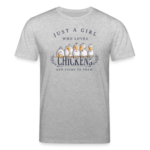 Maquette de T-shirt bio CREATOR Stanley/Stella Unisexe « Just A Girl Who Loves Chickens - Folie poulailler » à personnaliser